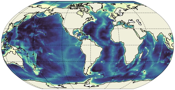 ECCO Geometry Parameters for the 0.5 degree Lat-Lon Model Grid