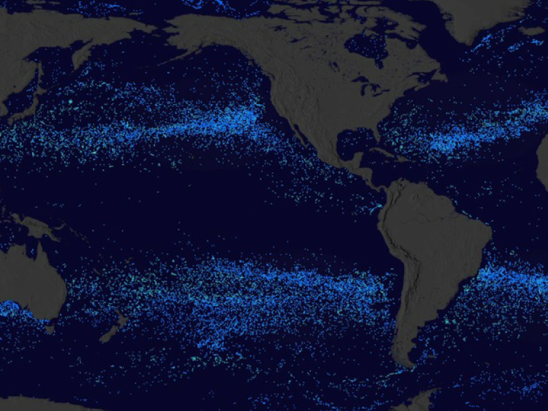 Garbage patch visualization