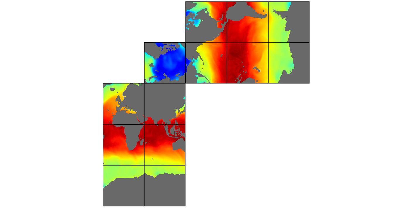 ECCO Atmosphere Surface Temperature, Humidity, Wind, and Pressure - Daily Mean llc90 Grid