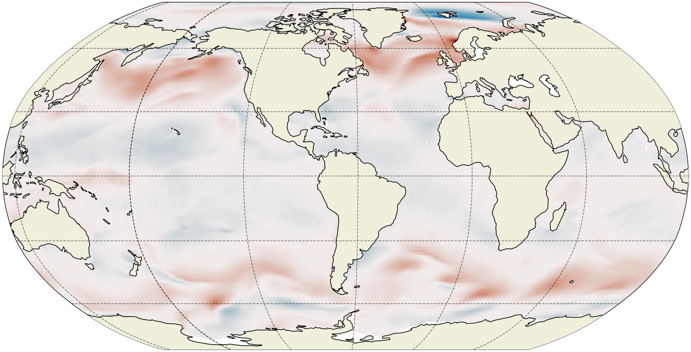 ECCO Ocean and Sea-Ice Surface Stress - Daily Mean 0.5 Degree