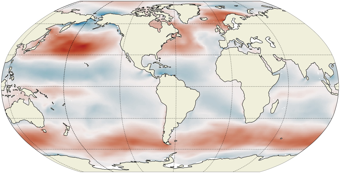 ECCO Ocean and Sea-Ice Surface Stress - Monthly Mean 0.5 Degree