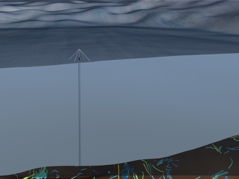 Drill site location on the Pine Island ice shelf